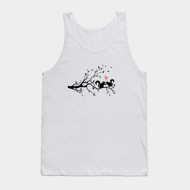 squirrels on tree branch Tank Top by beakraus